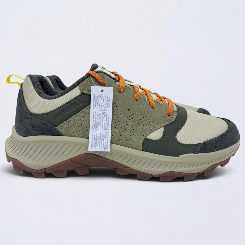 Merrell Tempo Sol Hiking Shoes Men's 11.5‎ Moss Green Tan Suede Mesh J038729 - Picture 3 of 11